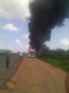 Photos: Modern Coast bus catches fire 2 modern coast bus