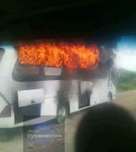 Photos: Modern Coast bus catches fire 1 modern-coast-bus
