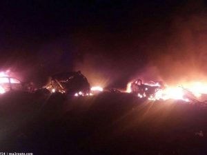 Several dead after fuel tanker, 11 vehicles burst into flames in Naivasha 1 naivasha-accident
