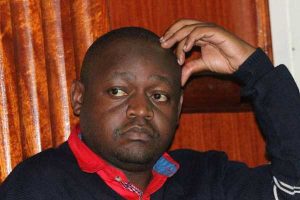 KTN Editor Aaron Ochieng in a Nairobi court where he was charged with stealing a vehicle belonging to a colleague, Joy Doreen Biira.