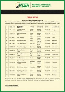 NTSA List